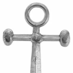 WOMO-DESIGN Statuettes Et Figurines Ancre Décorative En Aluminium Argent 60 X 86 X 3 Cm -Vases Soldes ancre decorative en aluminium argent 60 x 86 x 3 cm 4