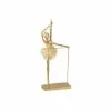 LANADECO Statuettes Et Figurines Ballerine Jambe Haute Résine Or H38cm -Vases Soldes ballerine jambe haute resine or h38cm