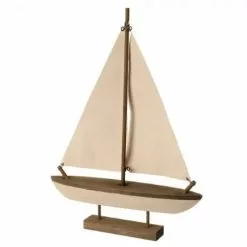 Wadiga Statuettes Et Figurines Bateau à Voiles Décoratif Bois