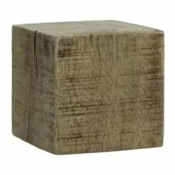 Pomax Statuettes Et Figurines Bloc En Bois Beige