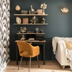 Maisons Du Monde Statuettes Et Figurines Boule à Neige Dorée Palmier Et Panthère Noire -Vases Soldes boule a neige doree palmier et panthere noire 1000 1 8 211158 2