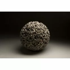 MACABANE Statuettes Et Figurines Boule Déco En Teck Branches Grise -Vases Soldes boule deco en teck branches grise 3