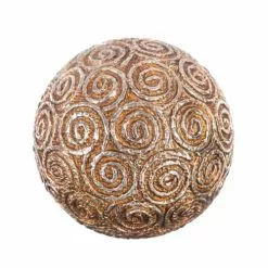 Ixia Statuettes Et Figurines Boule Décorative En Résine Argentée D10cm