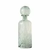 LANADECO Statuettes Et Figurines Bouteille Déco Verre Vert Et Blanc Avec Bouchon H33,5cm -Vases Soldes bouteille deco verre vert et blanc avec bouchon h33 5cm
