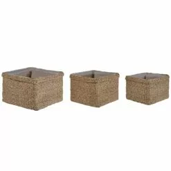 Beliani Vases Cache-pot D'intérieur En Bois Solide Beige H34 36 45 -Vases Soldes cache pot d interieur en bois solide beige h34 36 45 2