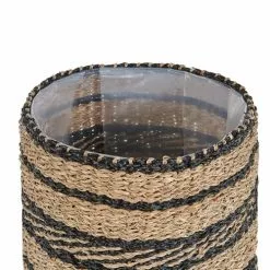 Beliani Vases Cache-pot D'intérieur En Bois Solide Beige H37 33 28 -Vases Soldes cache pot d interieur en bois solide beige h37 33 28 5