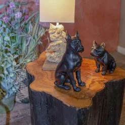 Pirouette Paris Statuettes Et Figurines Chien Noir En Résine 23cm -Vases Soldes chien noir en resine 23cm 2