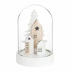 Maisons Du Monde Décorations à Poser De Noël Cloche En Verre Décor De Noël Lumineux