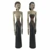 MOYCOR Statuettes Et Figurines Couple Décoratif En Bois Bleu 1 MOYCOR Statuettes Et Figurines Couple Décoratif En Bois Bleu -Vases Soldes couple decoratif en bois bleu