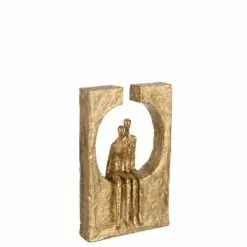 LANADECO Statuettes Et Figurines Couple Résine Or H27cm