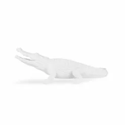 Potiron Paris Statuettes Et Figurines Crocodile Décoratif Noir En Polyrésine -Vases Soldes crocodile decoratif blanc en polyresine 5