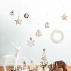 Maisons Du Monde Décorations à Poser De Noël Déco De Noël Maison Lumineuse En Céramique Blanche - Lot De 2 -Vases Soldes deco de noel maison lumineuse en ceramique blanche 1000 12 9 197178 4