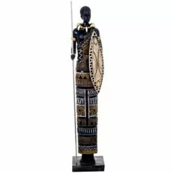 Signes Grimalt Statuettes Et Figurines Décoration Guerrier Africain H57,5cm
