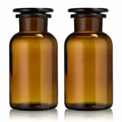 Little Pots Vases Duo Flacons Verre Ambré 500mL