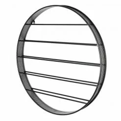 MACABANE Statuettes Et Figurines Etagère Range-bouteilles Vin 5 Niveaux 9 Bouteilles Ronde Métal Noir