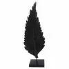 Sensei Maison Statuettes Et Figurines Feuille Décorative En Bois De Manguier Noir 25x10x69 Cm -Vases Soldes feuille decorative en bois de manguier noir 25x10x69 cm