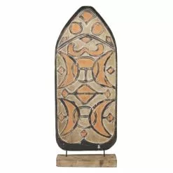 MOYCOR Statuettes Et Figurines Figure De Bouclier En Bois Marron