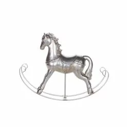 Beliani Statuettes Et Figurines Figurine Décorative Argentée -Vases Soldes figurine decorative argentee 2