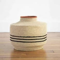 Casatera Vases Jarre En Jonc De Mer Naturel Marron -Vases Soldes jarre en jonc de mer naturel marron 1