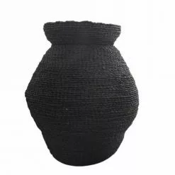 Casatera Vases Jarre En Mendong Noir