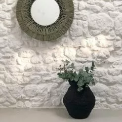 Casatera Vases Jarre En Mendong Noir -Vases Soldes jarre en mendong noir 3