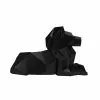 Potiron Paris Statuettes Et Figurines Lion Décoratif Noir, Statuette Origami En Polyrésine -Vases Soldes lion decoratif noir statuette origami en polyresine 1
