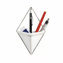 Umbra Lot De 2 Vases Muraux Trigg Céramique Chromé -Vases Soldes lot de 2 vases muraux trigg ceramique chrome 2