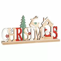 Maisons Du Monde Décorations à Poser De Noël Mot Déco Noël Avec Décor Multicolore