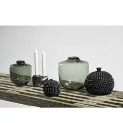 Villa Collection Statuettes Et Figurines Objet Décoratif En Béton Gris Foncé -Vases Soldes objet decoratif en beton gris fonce 3