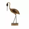 Wadiga Statuettes Et Figurines Oiseau échassier Décoratif En Bois Sculpté Et Métal H26,5cm -Vases Soldes oiseau echassier decoratif en bois sculpte et metal h26 5cm