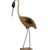 Wadiga Statuettes Et Figurines Oiseau échassier Décoratif En Bois Sculpté Et Métal H55cm -Vases Soldes oiseau echassier decoratif en bois sculpte et metal h55cm