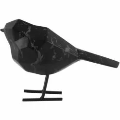Pt' Statuettes Et Figurines Oiseau En Résine Noir Effet Marbre Origami Petit Modèle -Vases Soldes oiseau en resine noir effet marbre origami petit modele 1