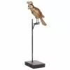 Beliani Statuettes Et Figurines Perroquet Décoratif Noir Et Doré -Vases Soldes perroquet decoratif noir et dore