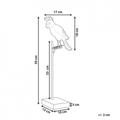 Beliani Statuettes Et Figurines Perroquet Décoratif Noir Et Doré -Vases Soldes perroquet decoratif noir et dore 3
