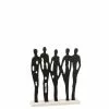 LANADECO Statuettes Et Figurines Personnages Sur Rang Alu/marbre Noir/blanc H40cm -Vases Soldes personnages sur rang alu marbre noir blanc h40cm