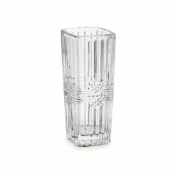 Wadiga Vases Petit Vase Carré En Verre Transparent 6,4x6,4x15cm