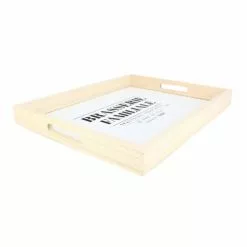 Novastyl Statuettes Et Figurines Plateau En Bois Blanc -Vases Soldes plateau en bois blanc 1