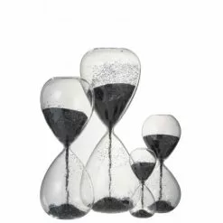 LANADECO Statuettes Et Figurines Sablier Verre Noir H40cm -Vases Soldes sablier verre noir h40cm 4