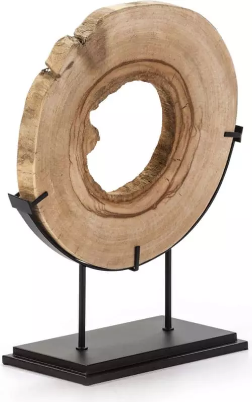 Thai Natura Statuettes Et Figurines Sculpture En Bois Clair Et Métal Noir 3 Thai Natura Statuettes Et Figurines Sculpture En Bois Clair Et Métal Noir