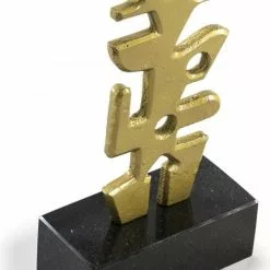 Thai Natura Statuettes Et Figurines Sculpture Noir Et Or -Vases Soldes sculpture noir et or 2