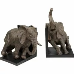 Kare Design Statuettes Et Figurines Serre-livres éléphants En Polyrésine Marron H25 -Vases Soldes serre livres elephants en polyresine marron h25 3