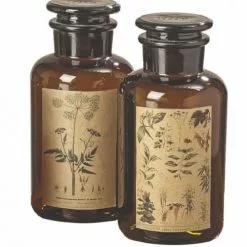 Wadiga Statuettes Et Figurines Set De 2 Flacons Décoratifs En Verre H22cm