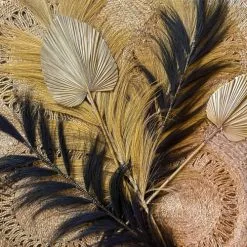 Now’s Home Statuettes Et Figurines Set De 3 Décoration En Feuilles De Palmier -Vases Soldes set de 3 decoration en feuilles de palmier 4