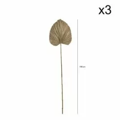 Now’s Home Statuettes Et Figurines Set De 3 Décoration En Feuilles De Palmier -Vases Soldes set de 3 decoration en feuilles de palmier 5