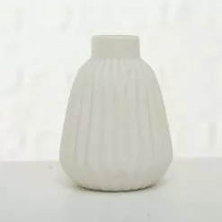 Wadiga Set De 3 Petits Vases En Porcelaine Blanche -Vases Soldes set de 3 petits vases en porcelaine blanche 1