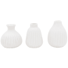 Wadiga Set De 3 Petits Vases En Porcelaine Blanche -Vases Soldes set de 3 petits vases en porcelaine blanche