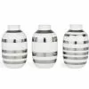 Kähler Design Set De 3 Vases En Miniature Argent H8cm -Vases Soldes set de 3 vases en miniature argent h8cm 2
