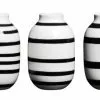 Kähler Design Set De 3 Vases En Miniature Noir H8cm -Vases Soldes set de 3 vases en miniature noir h8cm 1