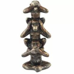Signes Grimalt Statuettes Et Figurines Singes En Résine Rien Dit, Rien Vu, Rien Entendu H20cm