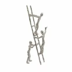 Sia Deco Statuettes Et Figurines Statue Argentée En Aluminium